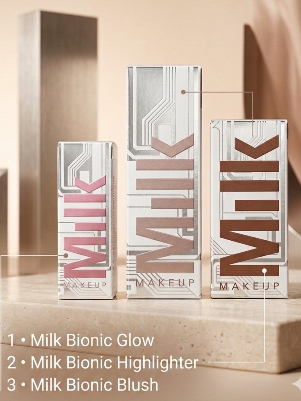 Milk Makeup Bionic Glow Blush Highlighter Bundle Virtual Time Travel Infinity - Picture 5 of 9